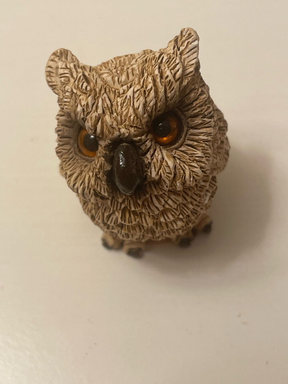 Stone Critters Horned Owl Littles 2 in USA Vintage